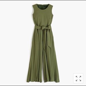 NWT Jcrew Green jumpsuit pleated